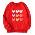 thumbnail image 1 of YOUSNH Chandails pour Enfants Chandails d'Automne et d'Hiver à Lettres Imprimées Col Rond Manches Longues Chandails à Capuche pour Filles Rouge 7-8 Ans, 1 of 6
