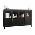 thumbnail image 1 of Buffet Cabinet with Storage, Sideboard Buffet Cabinet with Glass Doors, Modern Farmhouse Storage Cabinet Table for Kitchen, 1 of 7