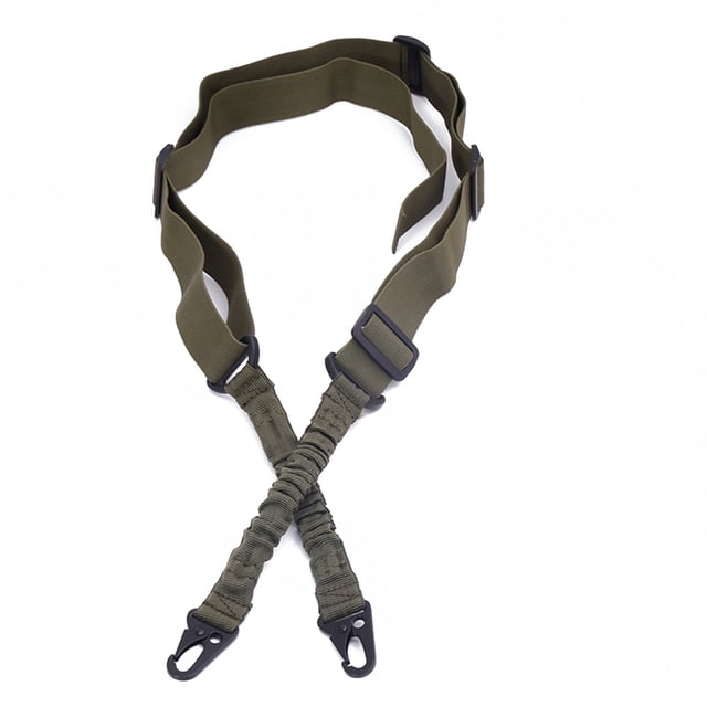 2 Points Multi-Function Nylon Outdoor sling multi-function Climbing Adjustable Sling Hunting Strap, Green