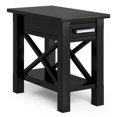 thumbnail image 1 of Simpli Home Kitchener Solid Wood Narrow Side Table in Black, 1 of 7
