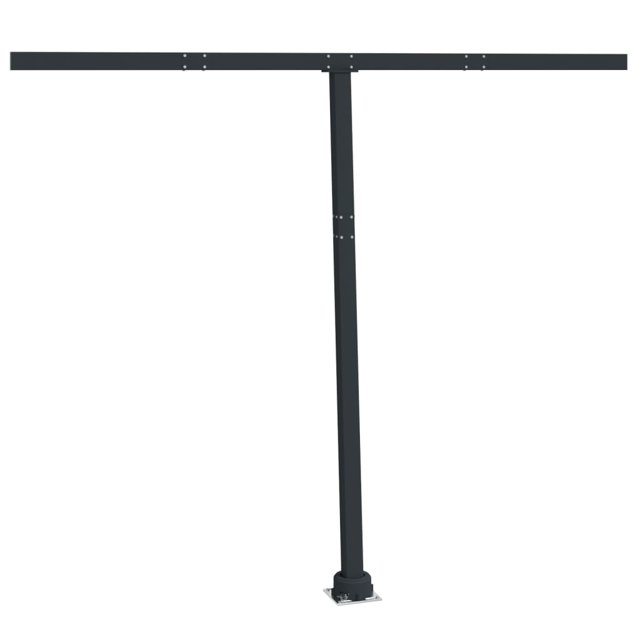 vidaXL Awning Post Set Outdoor Patio Metal Sun Shade Pole Support Canopy Iron