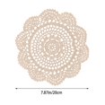 thumbnail image 3 of Dessous de 10 Napperon Fait à la Main au Crochet Tricoté Dentelle Rond Coton Napperons de Table Lot de 4, 3 of 7