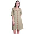 thumbnail image 1 of Moomaya Chemises Grande Taille pour Femmes Chemises Imprimées à Boutons Robe d'Été-S-TTG, 1 of 1