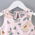 thumbnail image 4 of Yanlir Robe d'Été Sans Manches à Encolure Ronde pour Tout-Petites Filles 1-7 Ans, Robe Décontractée à Imprimé Graphique pour Adorable (Rose, 5 Ans), 4 of 4