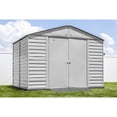 thumbnail image 2 of Arrow Select 10 x 8 x 8 ft Flute Grey Steel Storage Shed, 2 of 6
