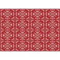 thumbnail image 1 of Ahgly Company Tapis Rectangulaire Lavable en Machine Rouge Transitionnel, 8 Pieds x 10 Pieds, 1 of 7