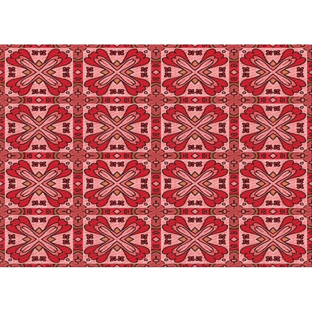 Ahgly Company Tapis Rectangulaire Lavable en Machine Rouge Transitionnel, 8 Pieds x 10 Pieds