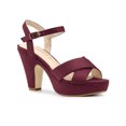 thumbnail image 1 of BLISSFUL STEP Sandales Slingback à Plateforme à Talon Épais à Bride pour Femmes, 1 of 7