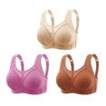thumbnail image 1 of Timegard 3pc Bra for Women No Underwire Mesh Adjustable Strap Full Support Comfortable Seniors Bras, 1 of 7