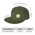 thumbnail image 2 of DouZhe Flat Brim Cap Snapback Hat, Gaming Console Gamer Prints Adjustable Green Adult Baseball Cap, 2 of 6