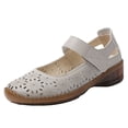 thumbnail image 1 of Gray Flats Shoes For Ladies Round Toe Slip On Closed Toe Solid Breathable Casual Comfortable Shoes For Simple Style And Daily Comfortable Size 39, 1 of 9