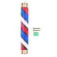 thumbnail image 2 of Poteau de Barbier Imperméable Rouge Bleu Blanc Lumière Rotative Éclairage Rayures Lumières 15cmx125cm Doré, 2 of 8