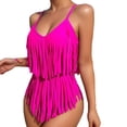 thumbnail image 2 of LSLJS Maillot de Bain Bikini une Pièce Rembourré Grande Taille Imprimé Superposé pour Femmes, 2 of 4