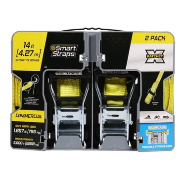 14' 5000 lb RatchetX Ratchet Tie Down 2 Pk Yellow