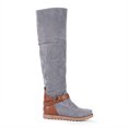 thumbnail image 4 of Bottes pour Femmes à Bout Rond, Mode, Décontractées, avec Boucle de Ceinture, Talon Bas, Bottes Plates, 4 of 5