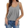 thumbnail image 2 of Innerwin Camisole Couleur Unie Débardeur Femme Fête Sans Manches Ample Cami Gris 3TG, 2 of 6