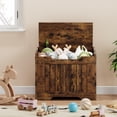 thumbnail image 2 of BeesClover Coffre de Rangement, Banc de Rangement avec Charnière de Sécurité, Coffre de Rangement en Bois, Coffre de Rangement à Couvercle Rabattable pour Couvertures, Banc de Rangement pour Entrée, Salon, Chambre, 2 of 10