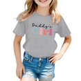 thumbnail image 1 of Pyjama Décontracté pour Enfants Motif Lettre Imprimé Multicolore Col Rond Manches Courtes Grandes Filles Soutien-Gorge Intégré Camisoles Manches Courtes Chemises Filles Manches Longues Chemise de Pâques Filles Filles Athlétiques, 1 of 4