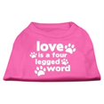 thumbnail image 1 of Love Is A Four Leg Word Screen Print Shirt Bright Pink Xl (16), 1 of 1
