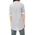 thumbnail image 3 of INSPIRE CHIC Chemises pour Femmes à Boutons, Manches Longues Retroussables, Col à Revers, TP Gris, 3 of 6