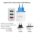 thumbnail image 3 of Portable Travel Home Universal 3-Port USB Wall Charger QC3.0 Quick, 3 of 6