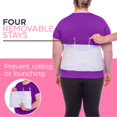 thumbnail image 4 of BraceAbility Plus Size Women's Back Brace for Female Lower Back Pain - XXL Ladies Soft White Elastic Lumbar Compression Obesity Support Belt Girdle is Discreet Under Clothes (2XL), 4 of 5