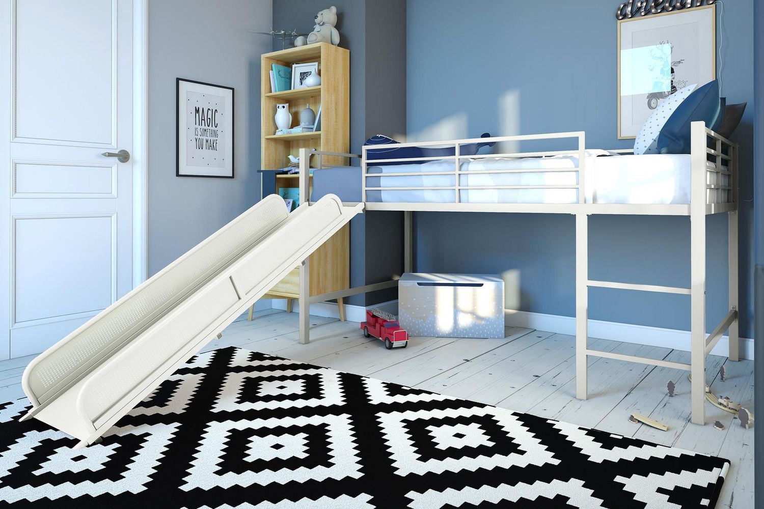 DHP Laurie Junior Twin Metal Loft Bed