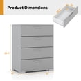 thumbnail image 3 of Costway 4 Drawer Storage Cabinet with Metal Legs & Handles Anti-Toppling Devices Gray, 3 of 10