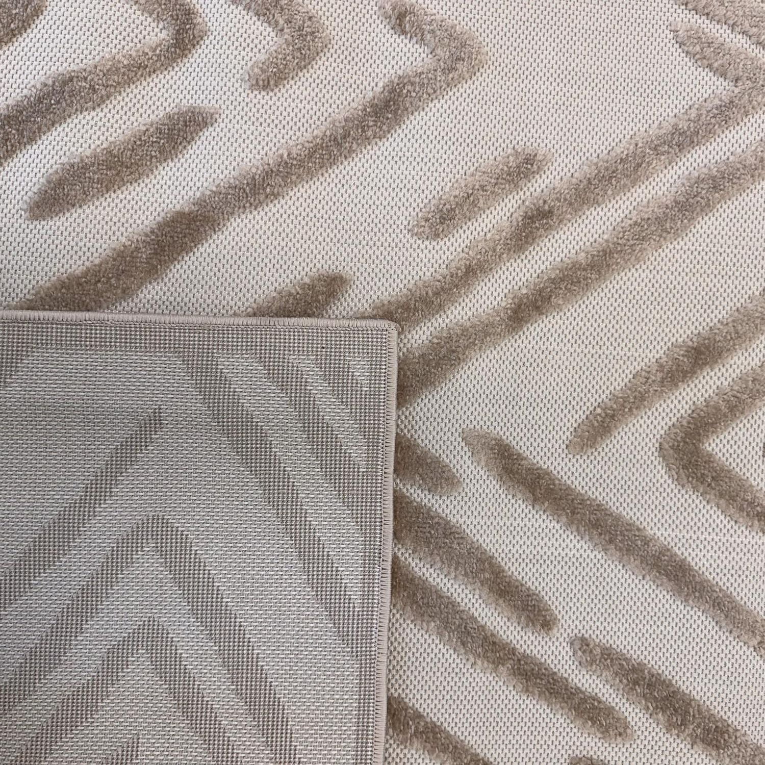 Rug Branch Alfombra Abstract Indoor Outdoor Area Rug, Beige Cream, Modern - Living Room, Bedroom, Dining and Kitchen