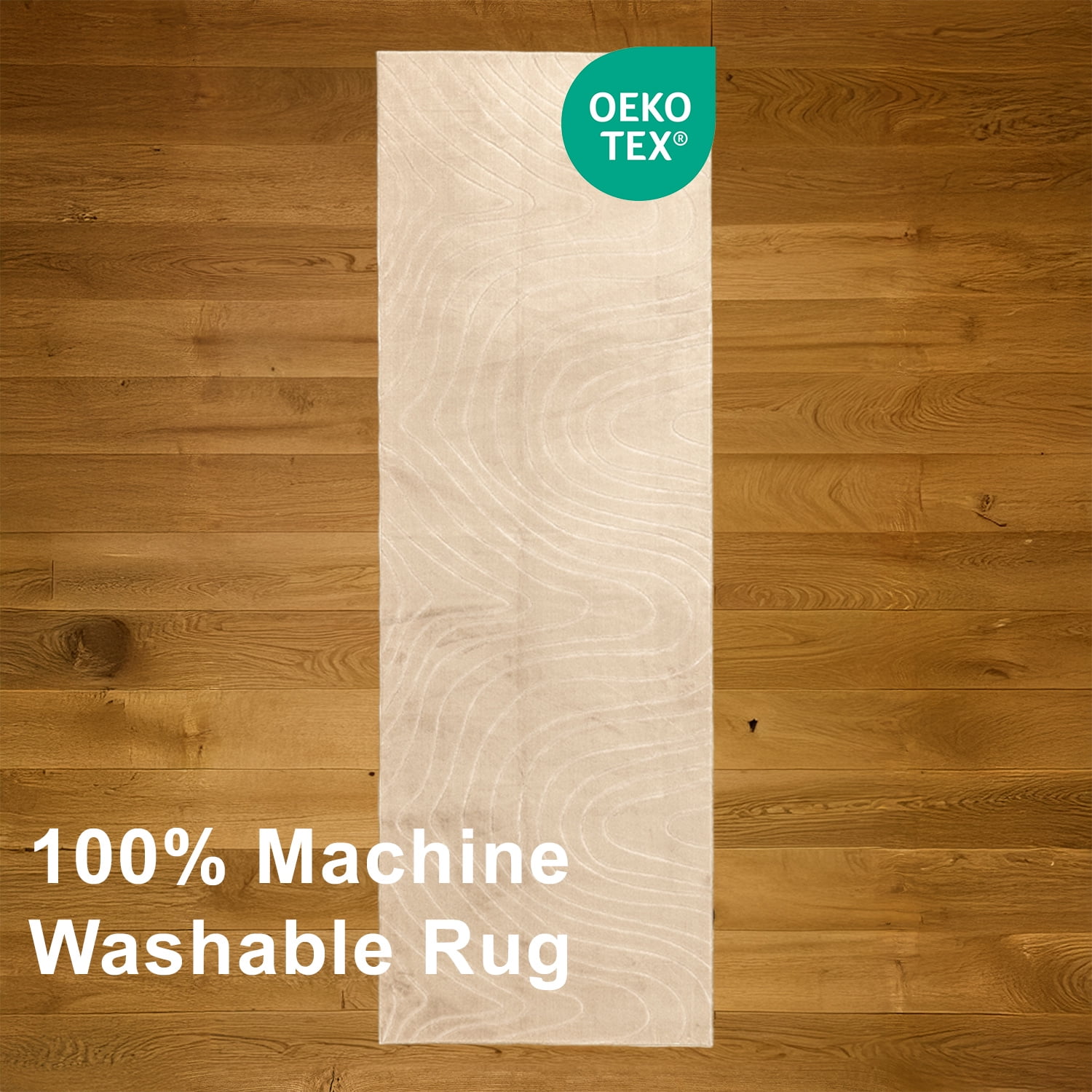 Tapis Somos Lavable A la Machine Contemporain/Moderne pour Salon, Chambre, Salle Manger, Entrée