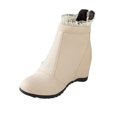 thumbnail image 2 of Bottes à Talon Compensé pour Femmes, Bottines Courtes à Hauteur Intérieure Augmentée, 2 of 6