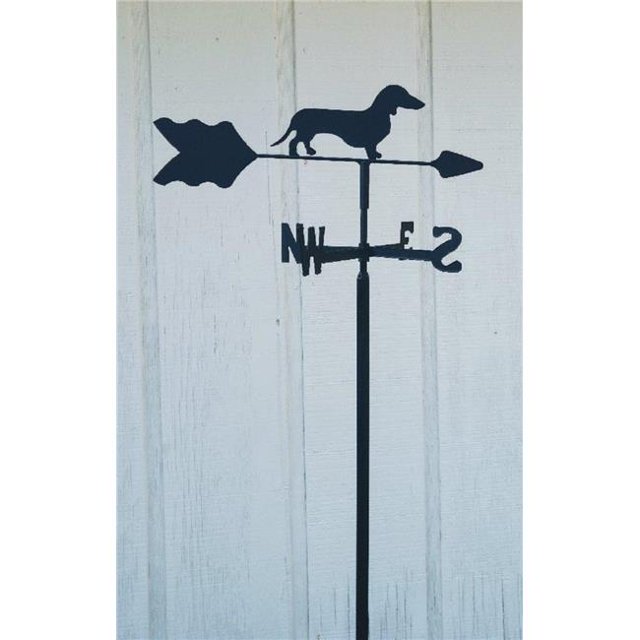 The Lazy Scroll Dachshund Garden Mount Weathervane