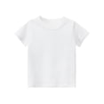 thumbnail image 1 of T-Shirts à Col Rond Unis Unisexes pour Enfants 1-9 Ans, Hauts Légers à Coupe Ample à Manches Courtes pour l'Été, 1 of 2