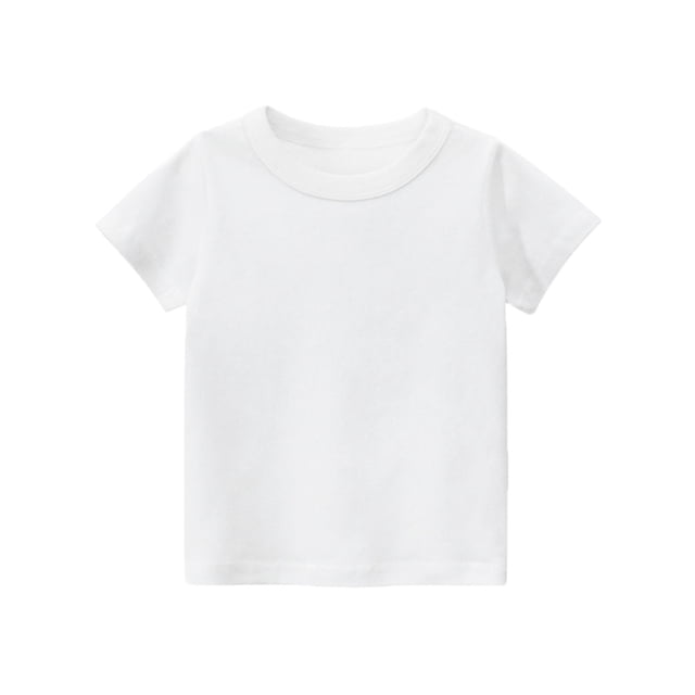 T-Shirts à Col Rond Unis Unisexes pour Enfants 1-9 Ans, Hauts Légers à Coupe Ample à Manches Courtes pour l'Été