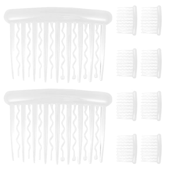 10 Pcs Peignes à Cheveux Torsadés pour Animaux en Plastique Transparent Léger
