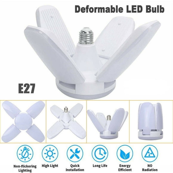 Garage Lights Led Shop Light Utility Ceiling Light Super Bright Adjustable Deformable Garage Light Fixture Lamp Bulbs Daylight