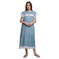 thumbnail image 2 of Moomaya Chemise de Nuit d'Allaitement à Col Rond Imprimée pour Femmes en Coton, 2 of 6