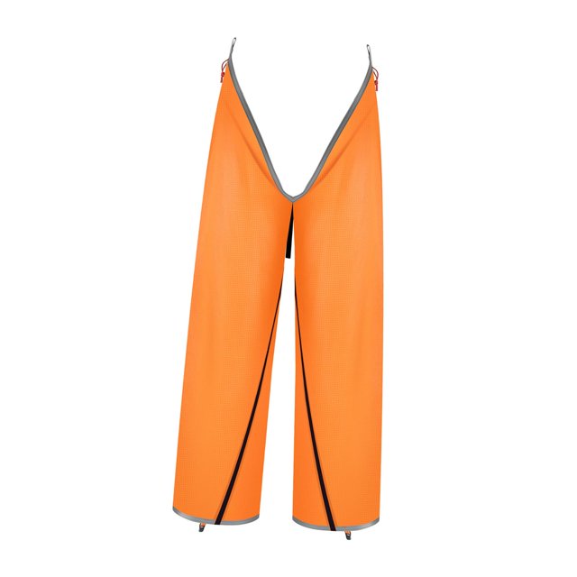 QualitChoice Pantalon de Pluie Imperméable pour Hommes Femmes Pantalon Randonnée par-Dessus Pantalon Léger Pluie Orange 101CM