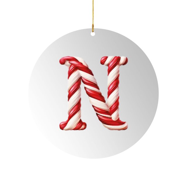 26 Letter Ornament Cane Candy Letter Ornament