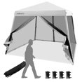 thumbnail image 1 of 10x10Ft Patio Outdoor Instant Pop-up Canopy Slant Leg Mesh Tent Folding White, 1 of 10