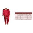 thumbnail image 2 of Pyjamas Classiques pour Hommes Col Rabattu Manches Longues Hauts Pantalons Longs Ensembles de Nuit en Soie, 2 of 9