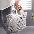 thumbnail image 2 of AYktou Home Organizers and Storage Portable Dirty Clothes Basket Dirty Clothes Storage Basket Large Clothes Rack Laundry Basket Bathroom Hollow Dirty Clothes Basket for Party Indoors, 2 of 6