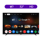 FPD 32-inch Smart TV, 720P HD Google TV with Google Play Built-in Google Cast , Dolby Audio, HDR 10, Flat Television with Google Assistant Voice Remote