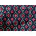thumbnail image 4 of oneOone Tissu Popeline de Coton Diamant & Tourbillon Ikat Tissu Imprimé 1 Yard 42 Inch Wide, 4 of 4