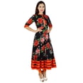 thumbnail image 3 of Bimba Kurti Anarkali à Col Mandarin Imprimée pour Femmes, Robe Ethnique Indienne de Designer, 3 of 9