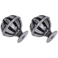 thumbnail image 2 of Cabinet Knob, Hollow Wardrobe Knob 2Set Exquisite Birdcage  For Kitchen For Office For Bathroom 366 Birdcag Antique Silver, 2 of 8