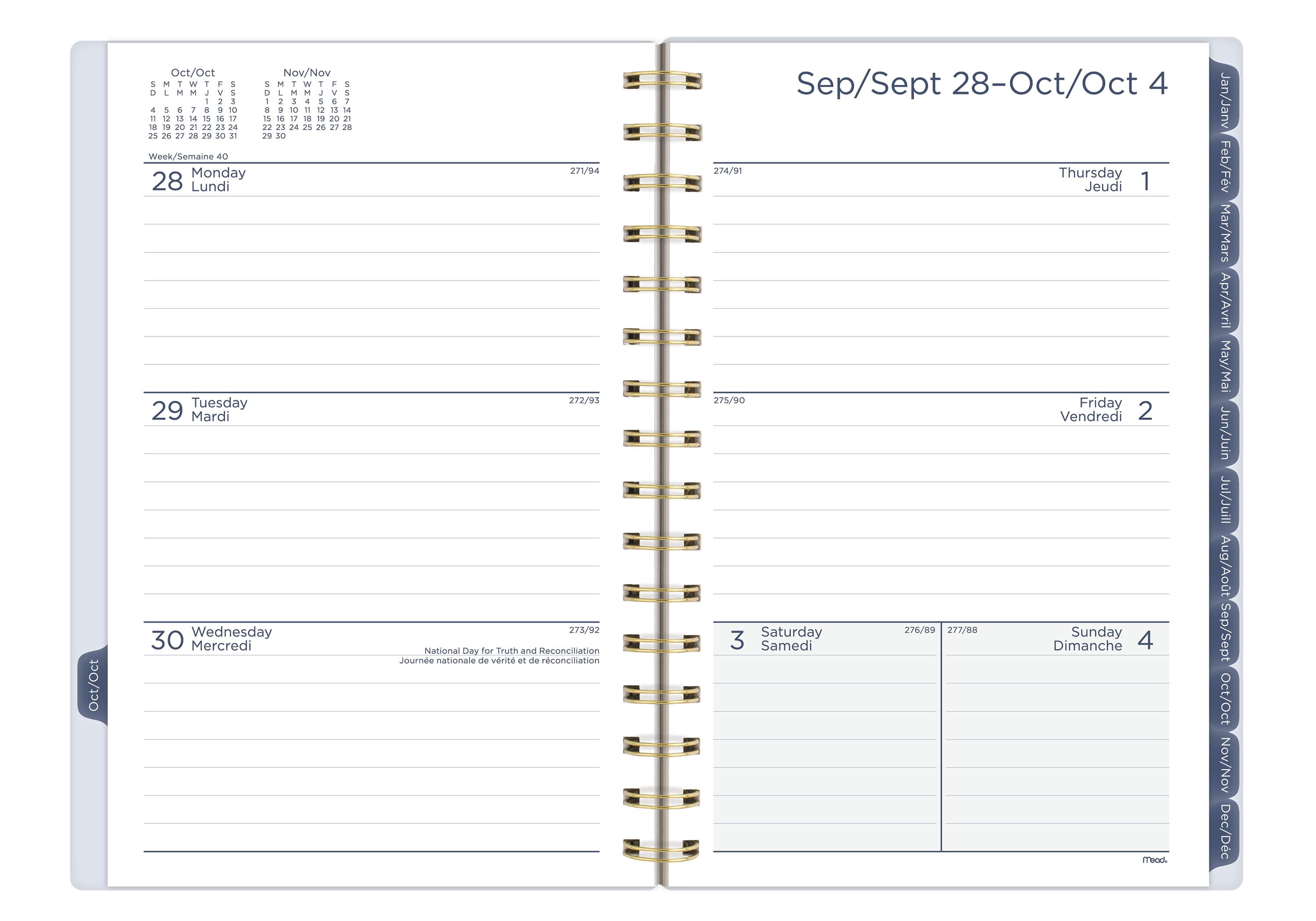 Agenda Mead® Rose jardin fleuri PT 2027