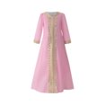 thumbnail image 3 of MKOSPLRT Robe de Prière Abaya pour Filles Musulmanes 4-8 Ans Manches Longues Col en V Robe de Prière à Paillettes Brodées Robe Maxi Modeste de Concours Islamique, 3 of 9
