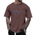 thumbnail image 1 of LUOGENLI T-shirts pour Homme pour Hommes T-Shirt à Imprimé Floral à Manches Courtes à Col Rond pour Tenue Décontractée T-shirts pour Hommes T-shirts Graphiques T-shirts Amusants Vêtements d'Été pour Hommes T-shirts Amusants pour Hommes T-shirts Graphiques Saint-Valentin Café m, 1 of 4