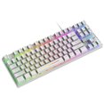 thumbnail image 3 of Thinsony Wired LED Backlit Keyboard Gamer 87-Key Mechanical Keyboards Black Ergonomic Spill Resistance Computer Birthday Gifts White, 3 of 6